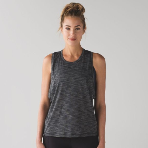 Lululemon Cardio Squad Tank II - Heathered Black
